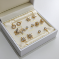 7-Day Gold Fashion Stud Earring Set
