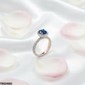 Bloom Ring Sapphire Bloom Ring – Rose Gold CZ Eternity Band