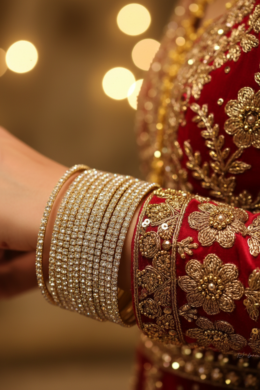 Crystal Bangles Bridal Editorial