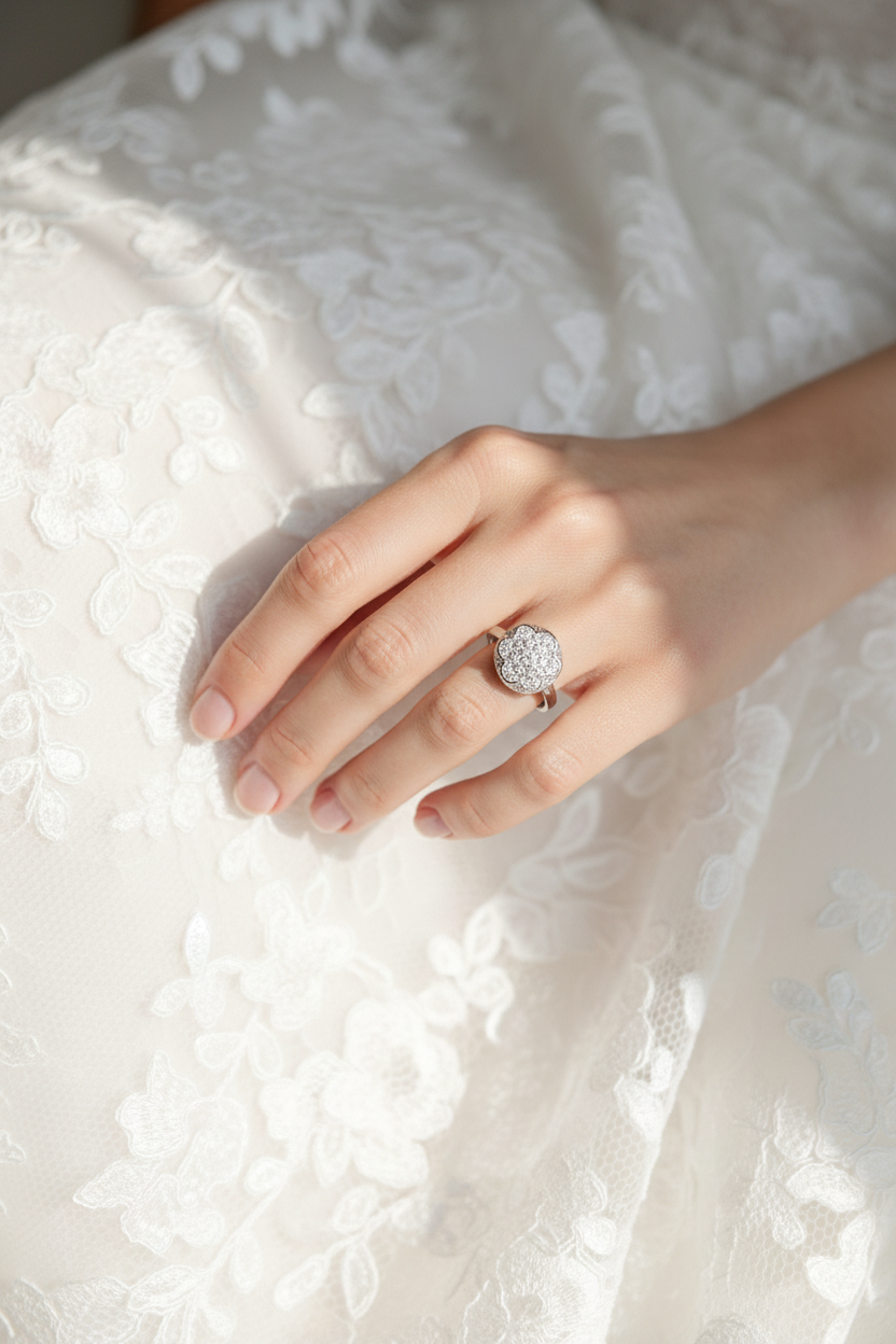 Flower-shaped ring