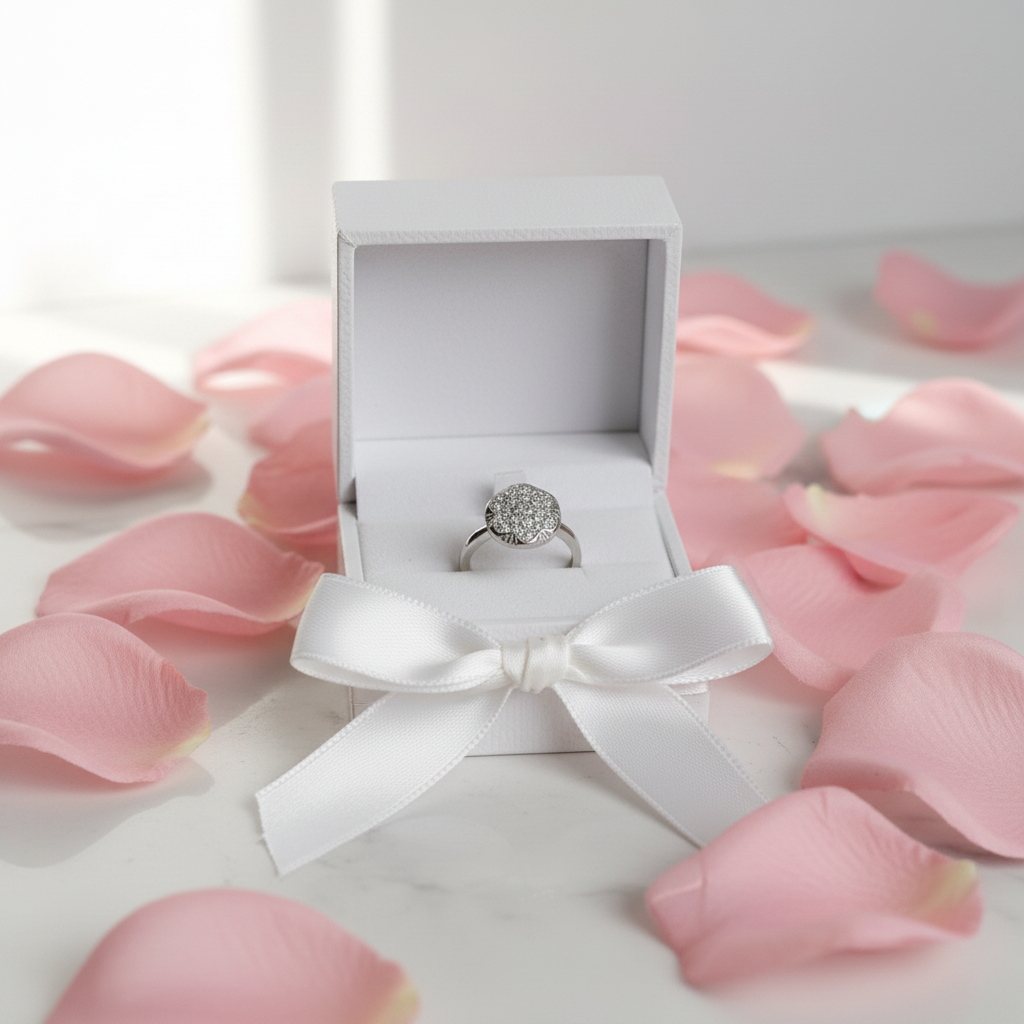 Flower-shaped ring