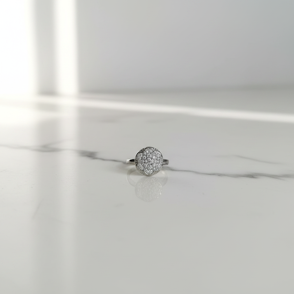 Flower-shaped ring