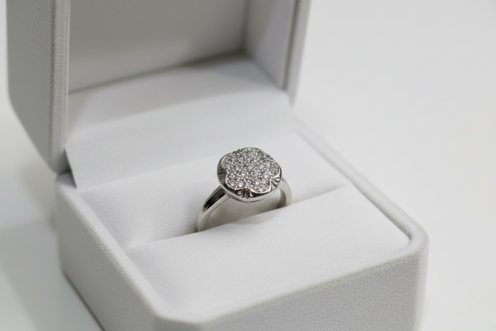 Flower-shaped ring