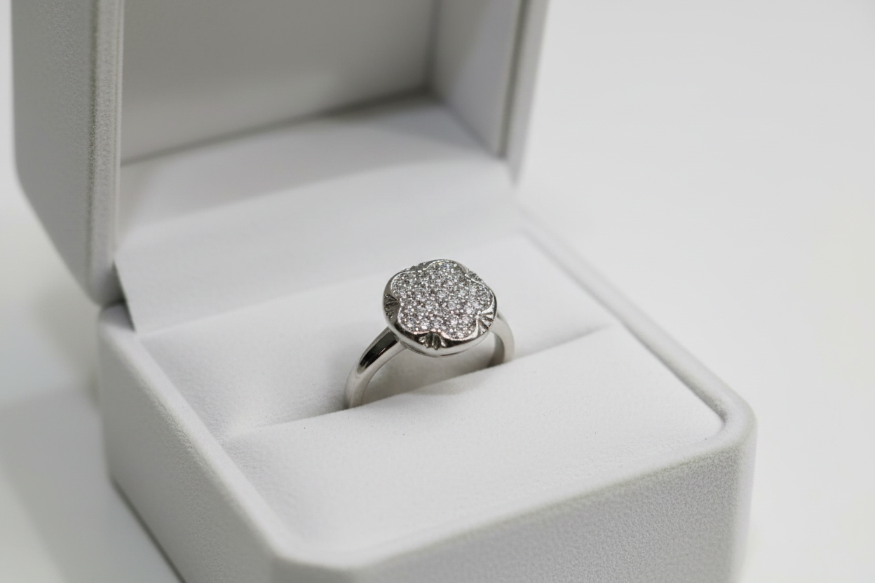 Flower-shaped ring