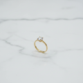 Gold Solitaire CZ Ring