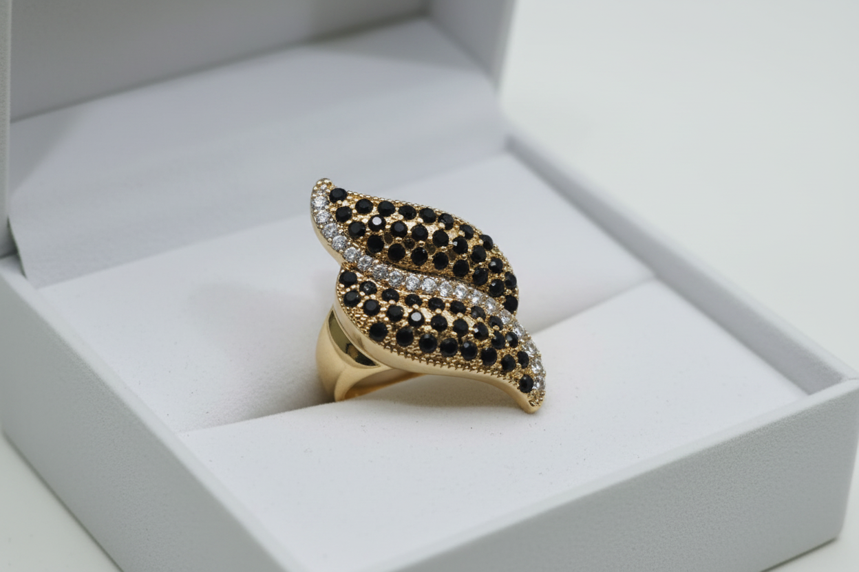 Gold Leaf Flame Ring