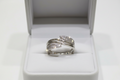 Silver Triple Band Crossover Ring