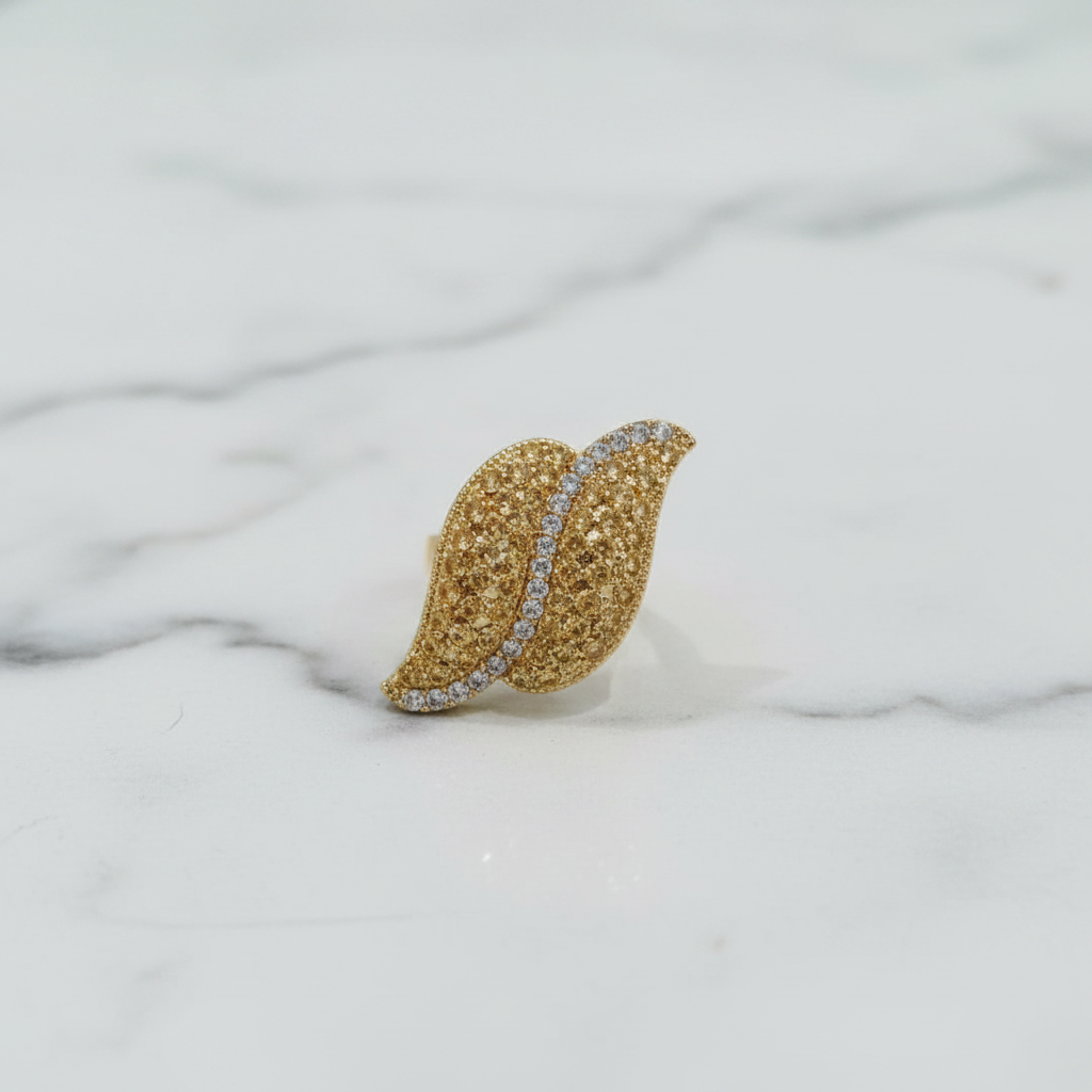 Gold Leaf Flame Ring