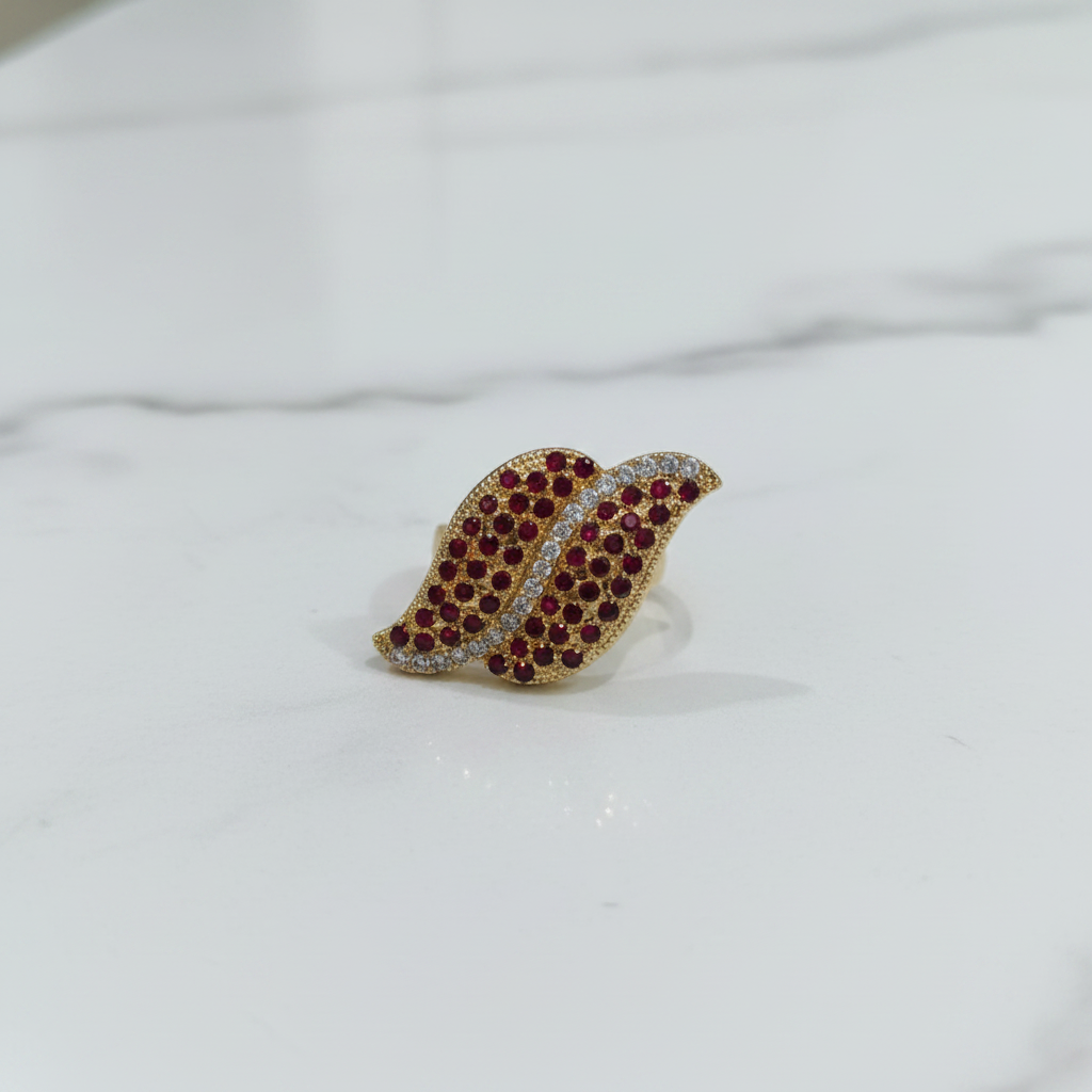 Gold Leaf Flame Ring